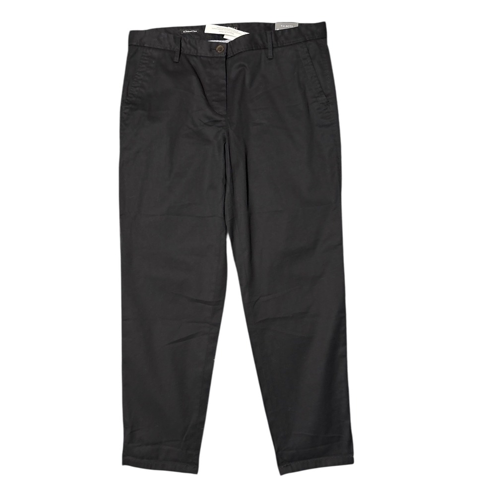 Talbots Relaxed Chino Pants Women's Size 10 Black Ankle Length NWT
